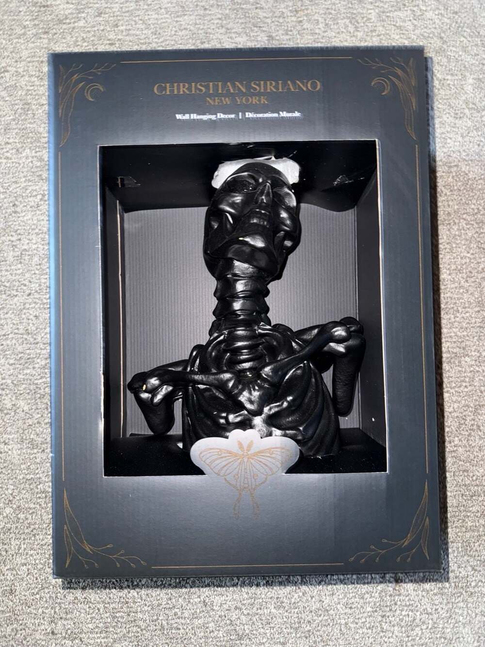 Christian Siriano New York Black Skeleton Wall Hanging Decor